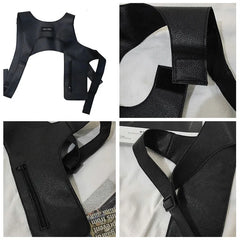 Harajuku Rock Chest Rig Bags Tactical Chest Pack PU Vest Bag