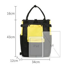 Harajuku Style Patchwork Travel Backpack Women Casual Tote Bag