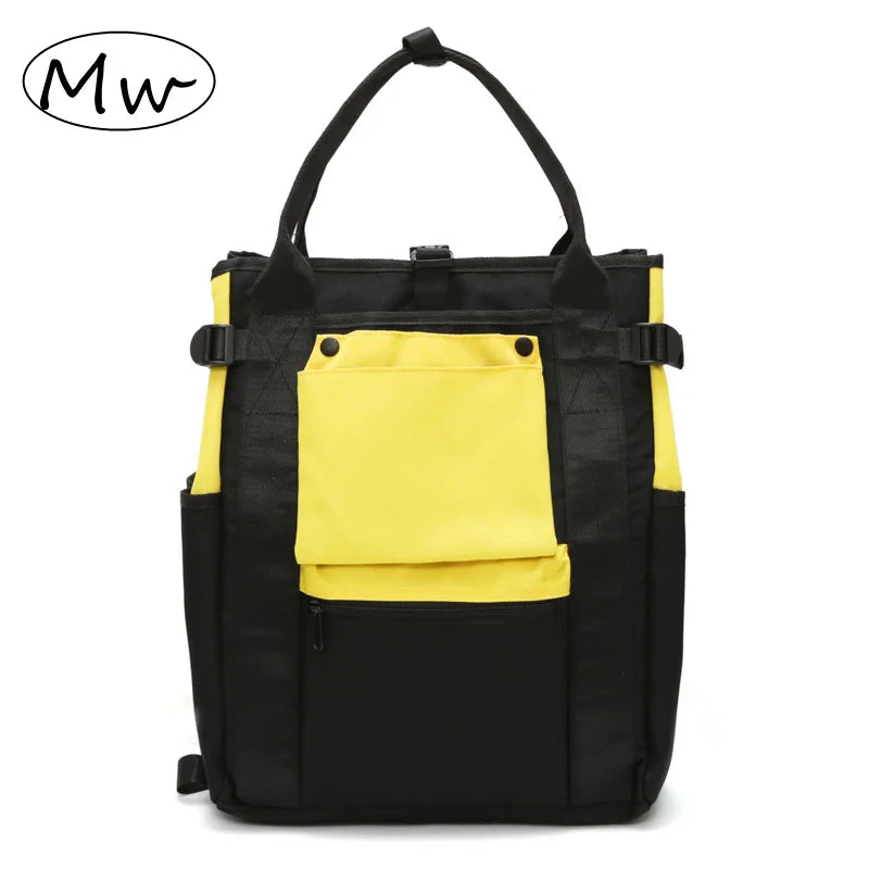 Harajuku Style Patchwork Travel Backpack Women Casual Tote Bag