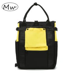 Harajuku Style Patchwork Travel Backpack Women Casual Tote Bag