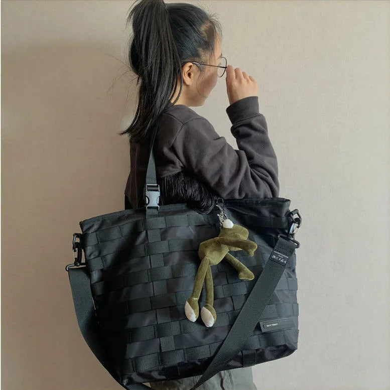 Harajuku Techwear Nylon Bucket Sling Man Gothic Crossbody Bags Fanny Pack