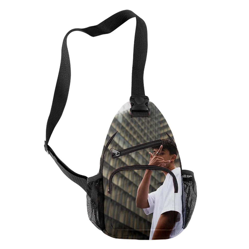 Harajuku 3D Print Chest Bag Waterproof Streetwear Crossbody Bag