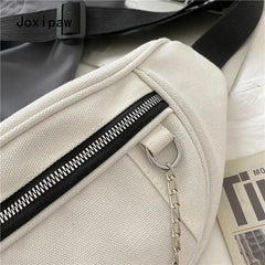 Vintage Canvas Waist Packs for Women Casual Fanny Pack