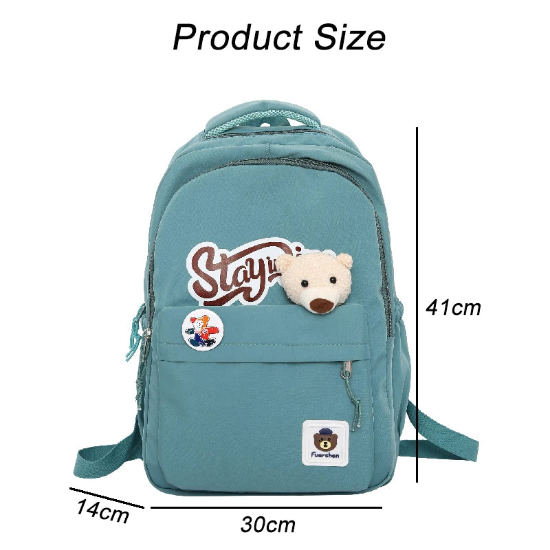 Harajuku Women's Backpack Student Schoolbags Large Capacity Nylon Bags