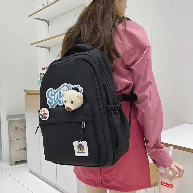 Harajuku Women's Backpack Student Schoolbags Large Capacity Nylon Bags