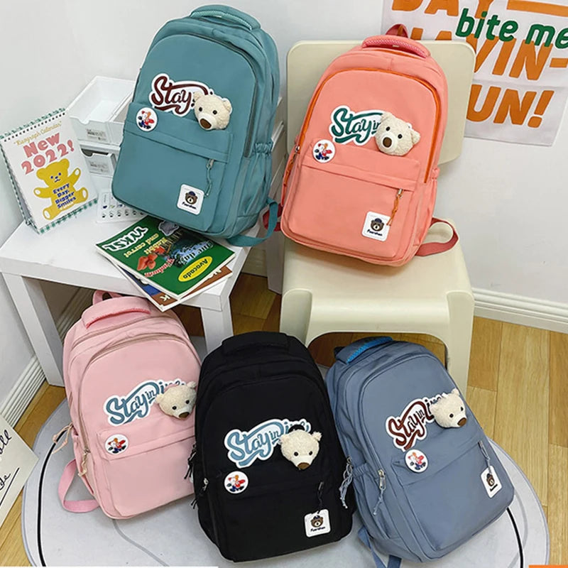 Harajuku Women's Backpack Student Schoolbags Large Capacity Nylon Bags