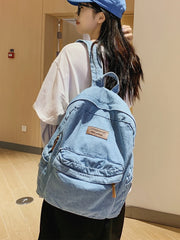 Harajuku Denim Backpack Large Capacity Schoolbag