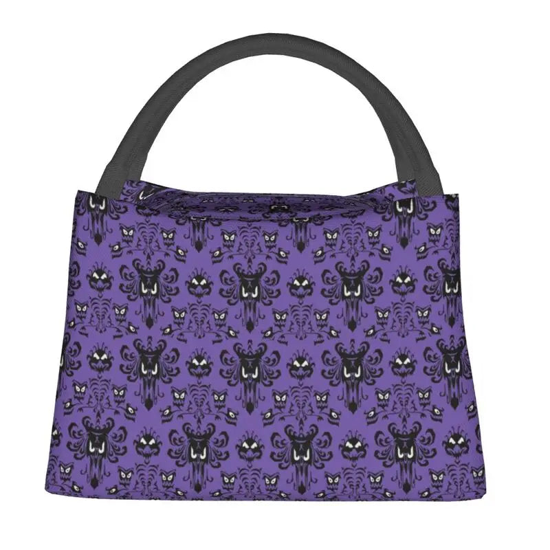 Haunted Mansion Lunch Bag for Women Halloween Ghost Happy Haunts