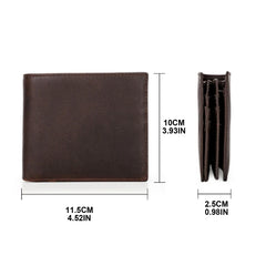 RFID Anti-theft Trifold Wallet Men Short Purse