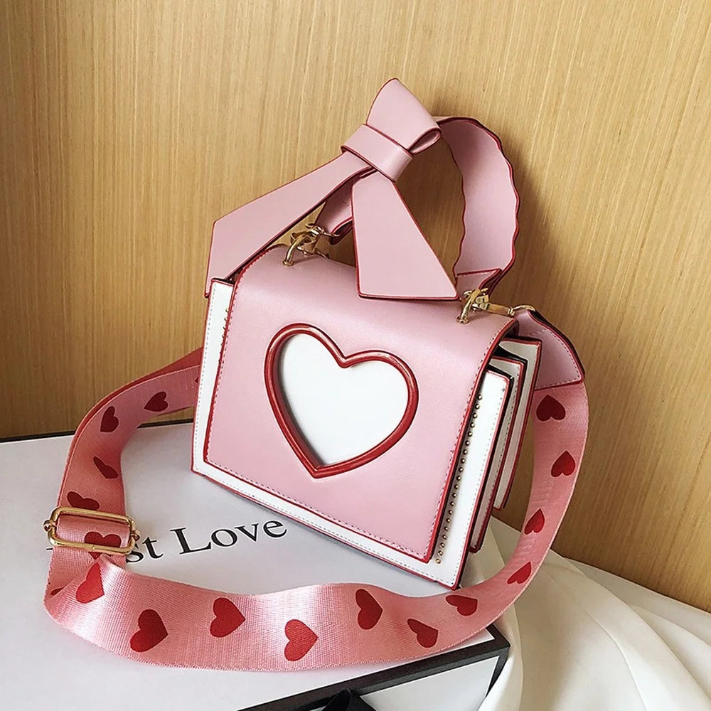Heart Handbags Shoulder Bags Crossbody Bag for Ladies High Casual Flap Mes
