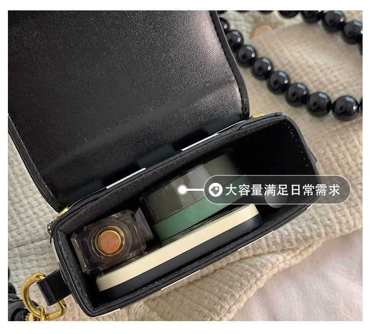 Heart Shaped Beaded Shoulder Bag for Women