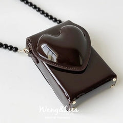 Heart-shaped Harajuku Style Retro Pu Leather Messenger Bag