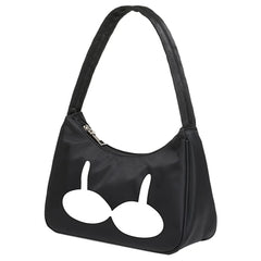 Heartbeat Frequency Print Underarm Shoulder Bag Women Handbag