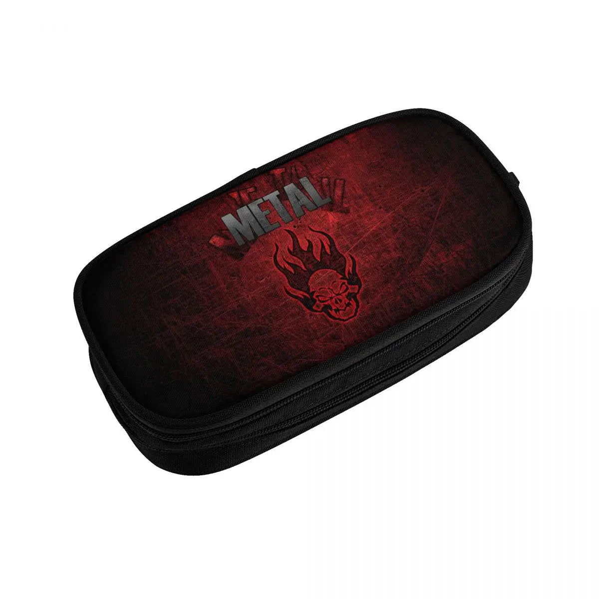 Heavy Metal Pen Box Student School Anime Zipper Pen Bag