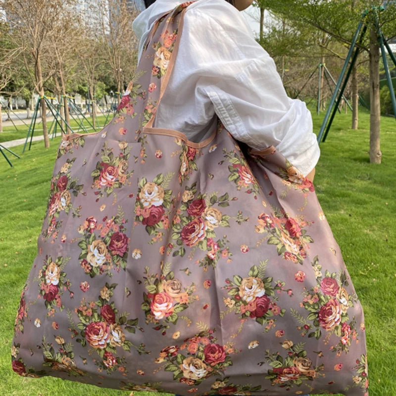 Heavy Prints Foldable Shopping Bags Women's Handbags Shoulder Bags