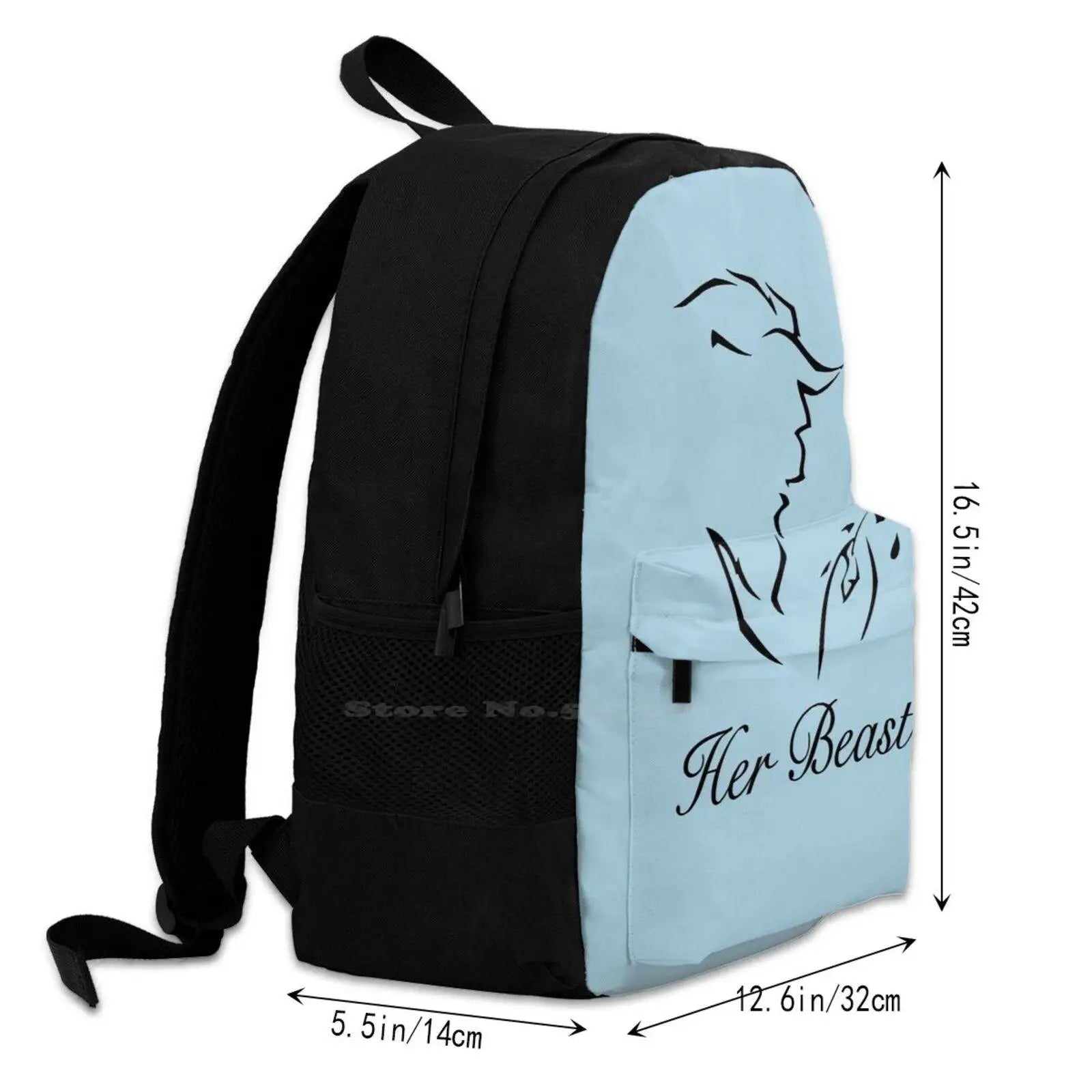 Her Beast Bags Travel Laptop Backpack Beauty And Beast
