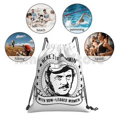 Swimmin With Bow-Legged Women Backpack Drawstring Bags Gym Bag