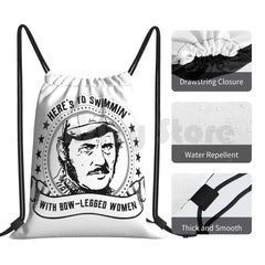 Swimmin With Bow-Legged Women Backpack Drawstring Bags Gym Bag