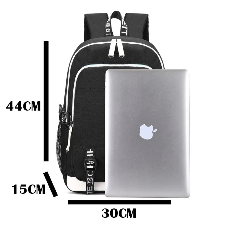 Twice Girls Fans Backpack with USB Port, Lock, Headphone Interface