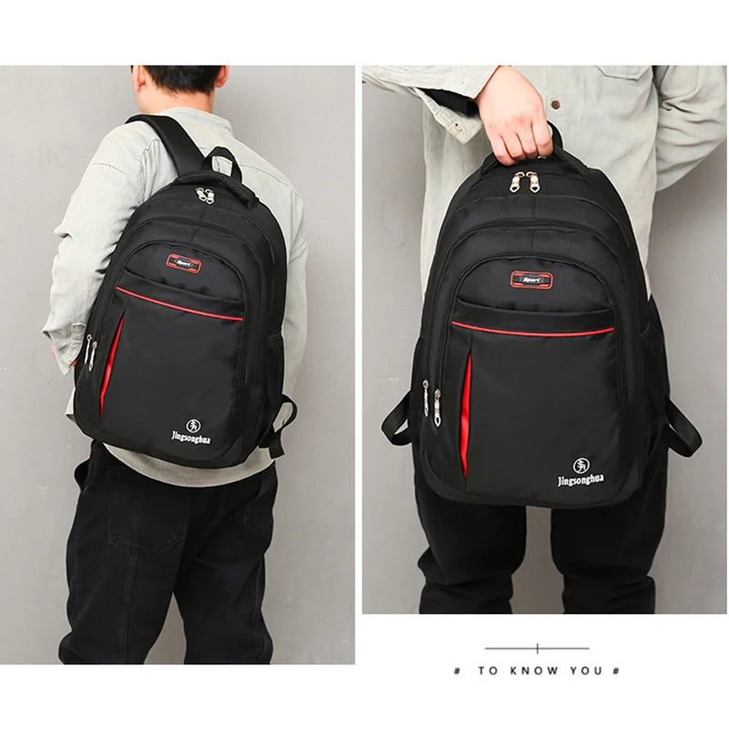 High Capacity Backpack Oxford Travel Bag Men Women Student Laptop Bag