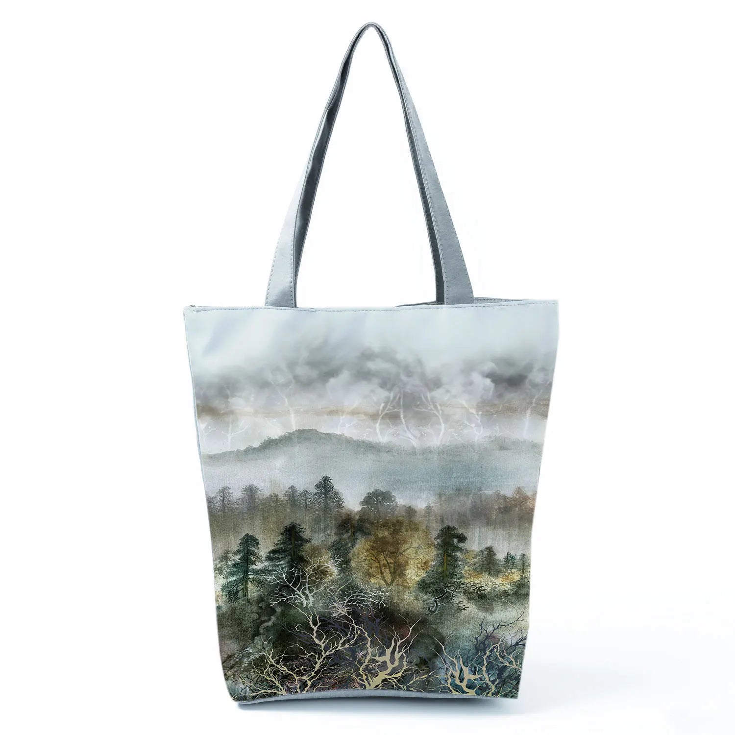 High Capacity Classmate Gift Shopper Bag Chinese Landscape Women's Handbags