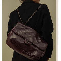 High Capacity Women's Commuter Messenger Bag Pu Handbag