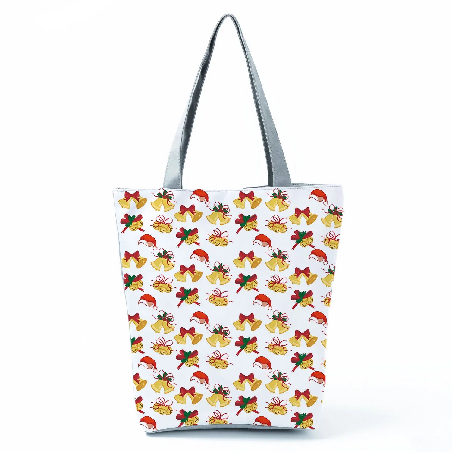 Eco Reusable Shopping Snowflake Bell Print Santa Claus Tote Bag