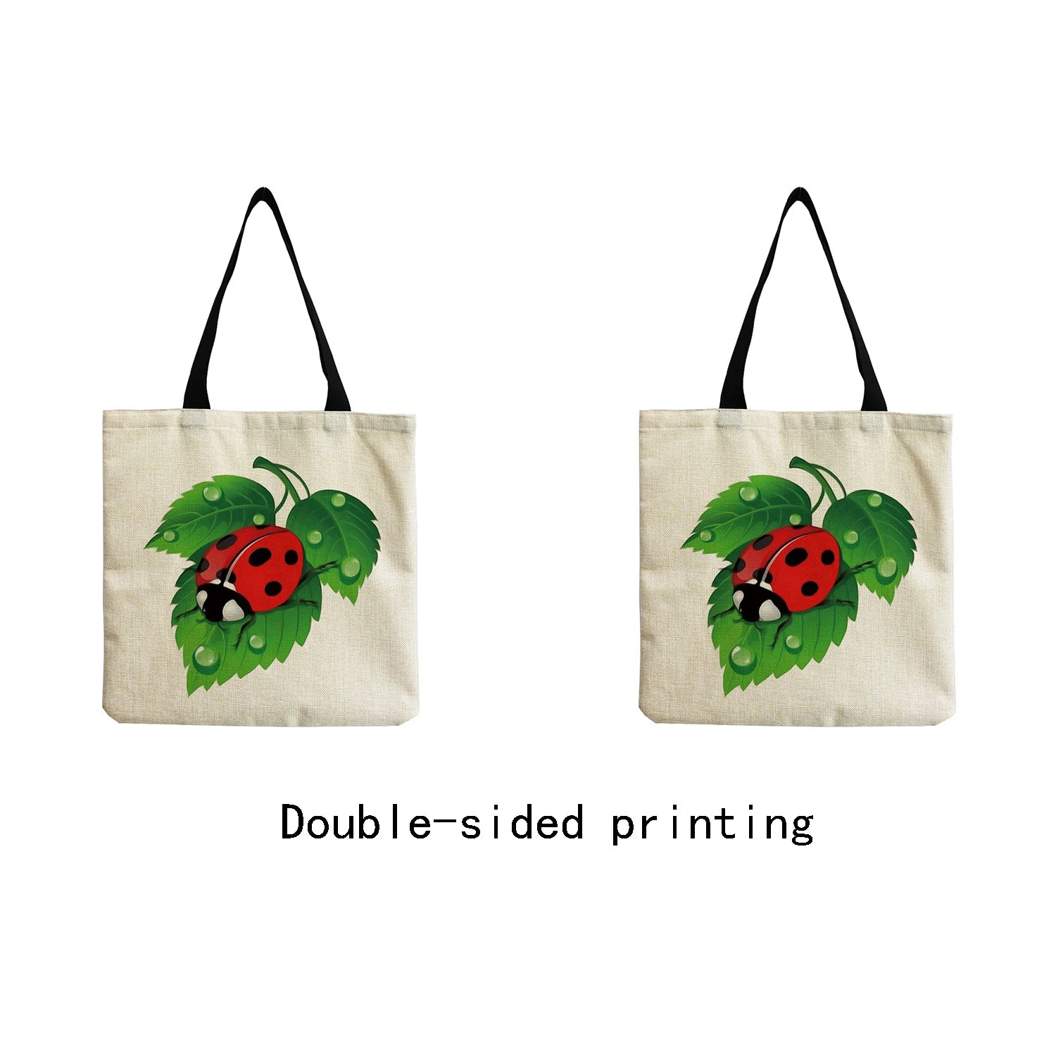 Bee Print Shopper Bag Eco Friendly Customizable Shoulder Bag