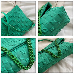 Soft Canvas Women Shoulder Bag Crossbody Chain