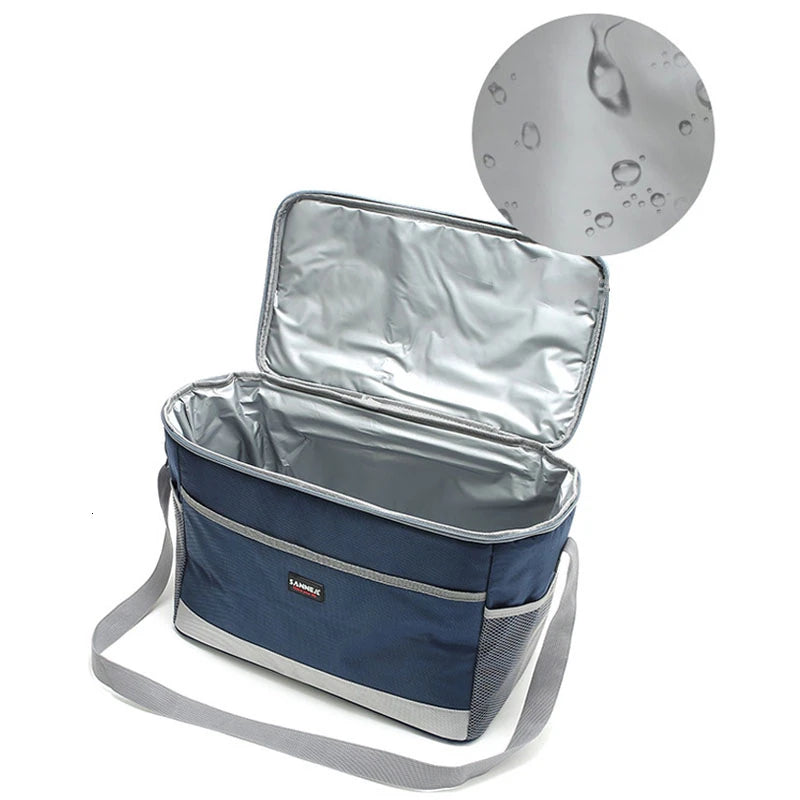 High Capacity Insulated Lunch Bag Waterproof Cooler Bag Outdoor Picnic Box