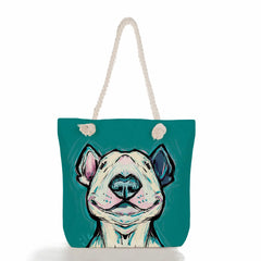 Funny Bull Terrier Dog Print Tote Shoulder Bag