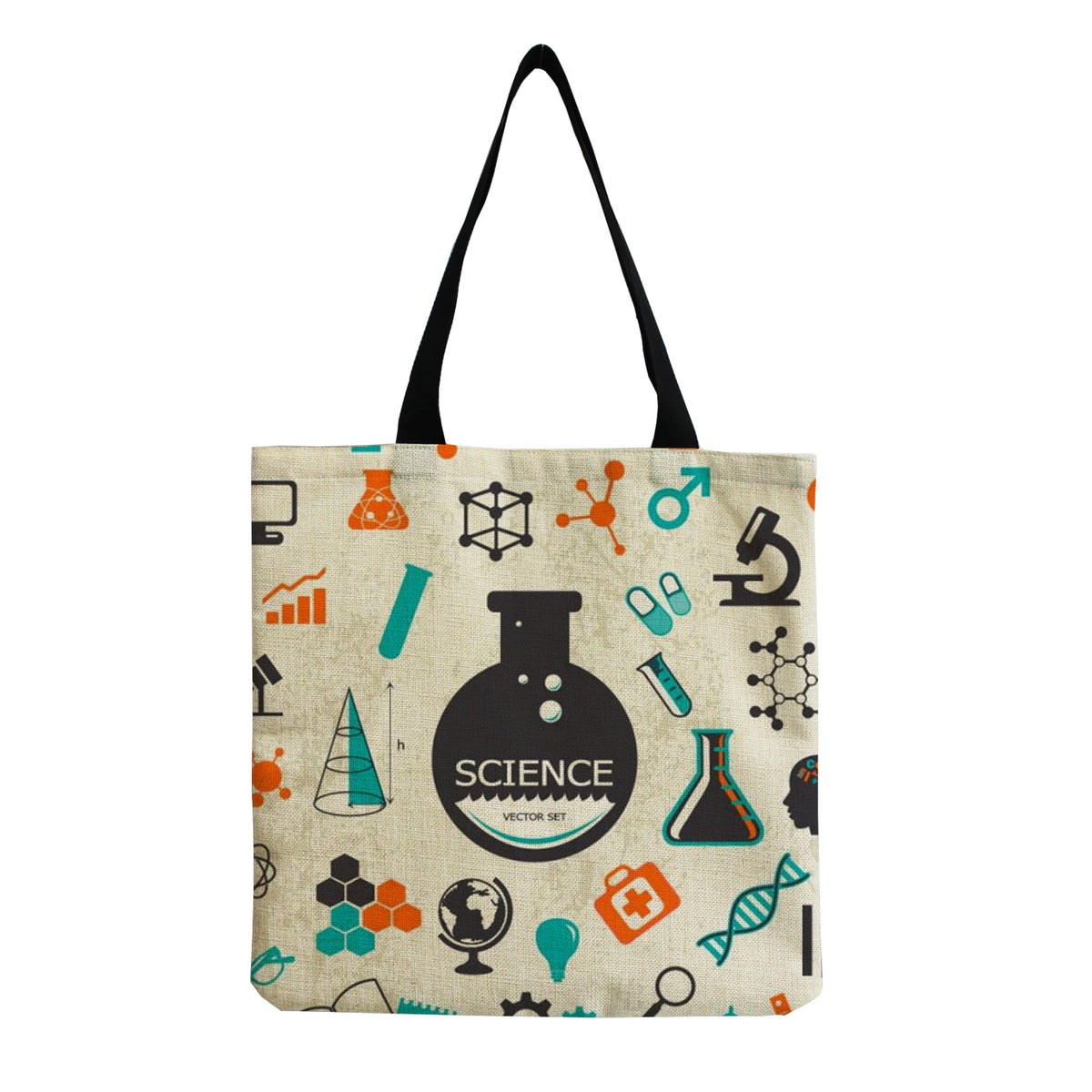 Outdoor Travel Ladies Shoulder Bag Natural Science Printed Tote Bag