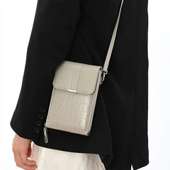 Stone Pattern Shoulder Phone Bag Womens Pu Leather Crossbody Messenger Bag