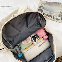 Large Women Travel Backpack for Teenage Girls Solid Casual Bag