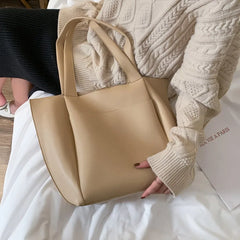 High Capacity Vintage Women Shoulder Bag Soft PU Leather Designers