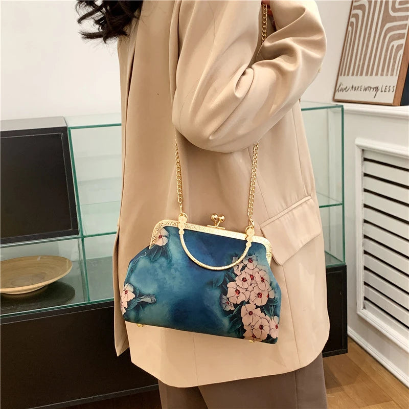 High End Chain Clip Women's Shoulder Bag Handbag Ladies Evening Crossbody Bag