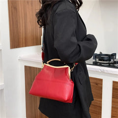 High End Clip Flower Women's Wide Strap Shoulder Bag Handbag