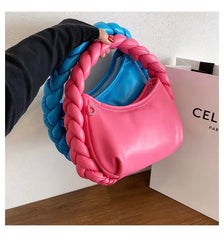 High End Niche Woven Leather Handbag
