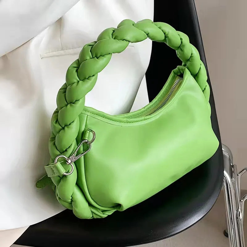 High End Niche Woven Leather Handbag