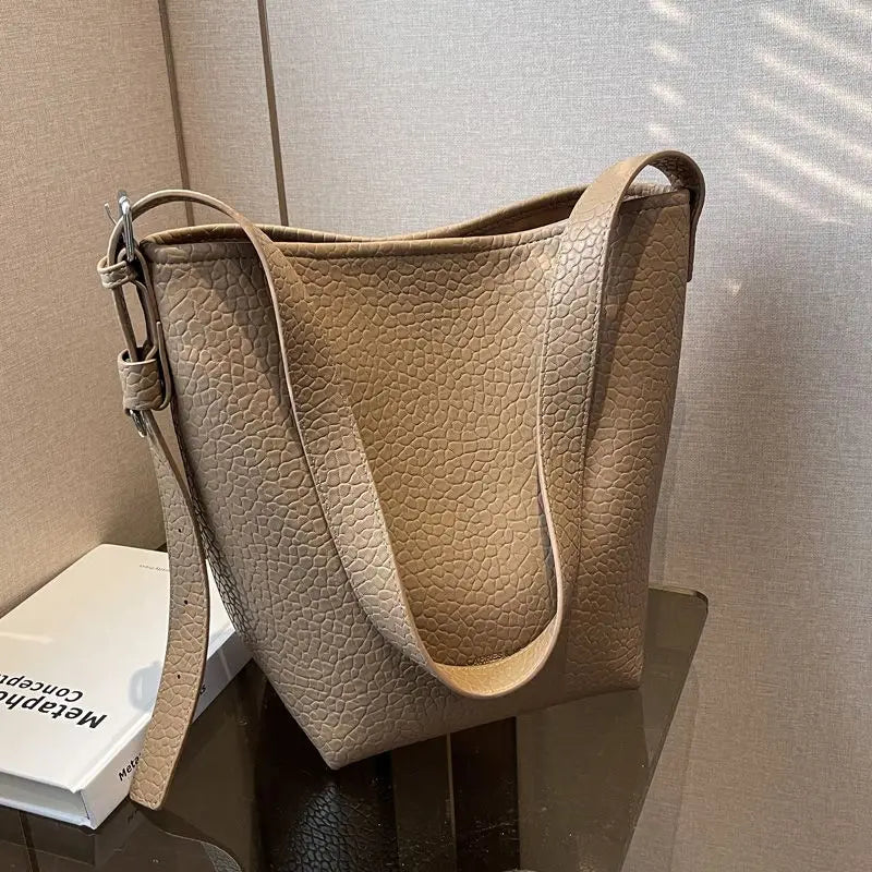 High-Grade Women's Bucket Bag Fall Winter Large Capacity