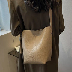 High-Grade Women's Bucket Bag Fall Winter Large Capacity