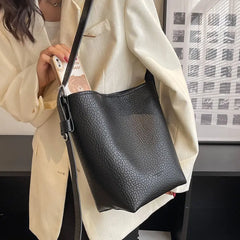 High-Grade Women's Bucket Bag Fall Winter Large Capacity