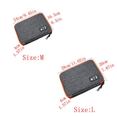 Nylon 2-Layer Travel Electronics Organizer Bag