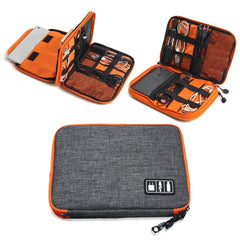 Nylon 2-Layer Travel Electronics Organizer Bag