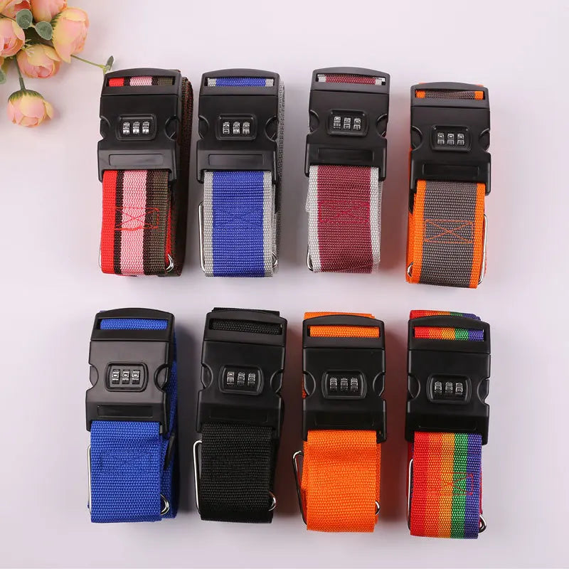4M Rainbow Packing Luggage Bag with Password Lock & Strap