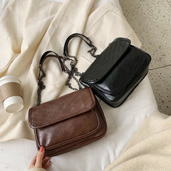 High Brown Small Bag Women's Messenger Chain Bag PU Ladies Shoulder Bag