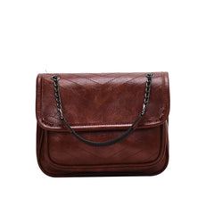 High Brown Small Bag Women's Messenger Chain Bag PU Ladies Shoulder Bag