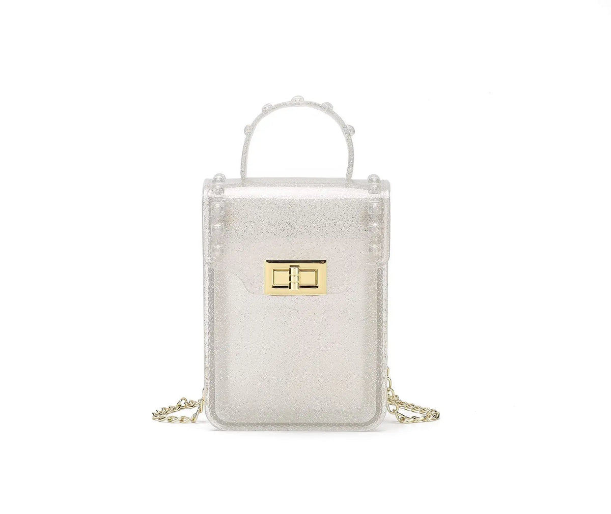 High Bling PVC Frosting Mini Shoulder Bag Phone Purse Women Jelly Bag