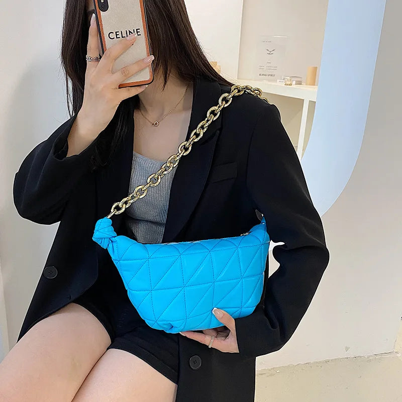 High Women's Thick Chain Small Bag Winter Handbags