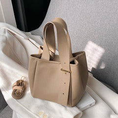 High Bucket Bag Shoulder Bag Women's PU Leather Handbags